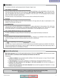 Form SJ-833A Civil Union - General Information - Quebec, Canada, Page 5