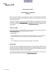 Form SJ-217A Civil Marriage - General Information - Quebec, Canada