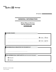 Form SJ-217A Civil Marriage - General Information - Quebec, Canada, Page 2