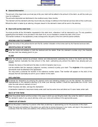 Form SJ-224A Claim/Voluntary Deposit - Quebec, Canada, Page 2