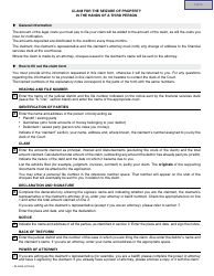 Form SJ-255A Claim for the Seizure of Property in the Hands of a Third Person - Quebec, Canada, Page 2