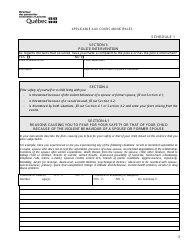 Schedule 1 &quot;Request for an Attestation for the Purpose of Resiliating a Lease on Grounds of Violence or Sexual Assault&quot; - Quebec, Canada, Page 3