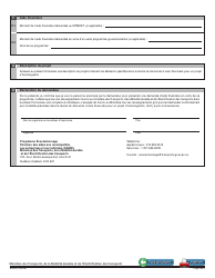 Forme V-3179 Demande D&#039;aide Financiere Pour Un Projet D&#039;homologation - Programme Ecocamionnage - Quebec, Canada (French), Page 3