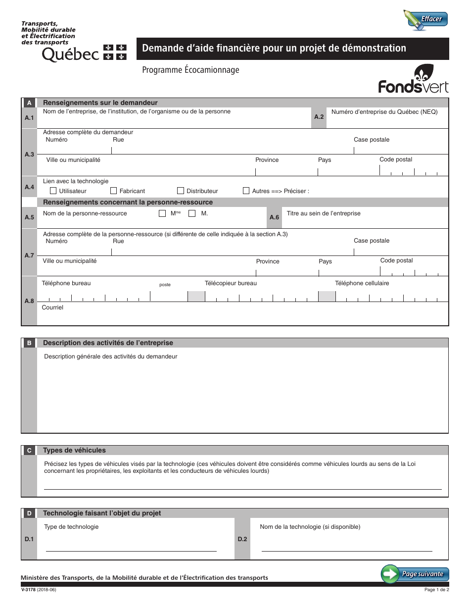 Form V-3178 - Fill Out, Sign Online and Download Fillable PDF, Quebec ...