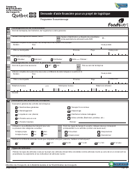 Forme V-3180 Demande D&#039;aide Financiere Pour Un Projet De Logistique - Programme Ecocamionnage - Quebec, Canada (French)