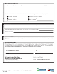 Forme V-3180 Demande D&#039;aide Financiere Pour Un Projet De Logistique - Programme Ecocamionnage - Quebec, Canada (French), Page 2