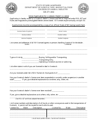 Initial Application for Livestock Dealer&#039;s License - New Hampshire