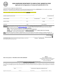 Document preview: Application for the Registration of Commercial Feeds - New Hampshire