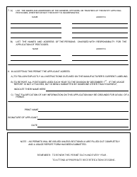&quot;Private Applicator Permit Application&quot; - New Hampshire, Page 2