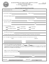 Document preview: Dealer Registration Application - New Hampshire