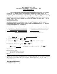 Document preview: Tick Submission Form - New Hampshire