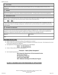 Form NHDES-A-01-011 Application for Asbestos Abatement Worker Certification - New Hampshire, Page 2