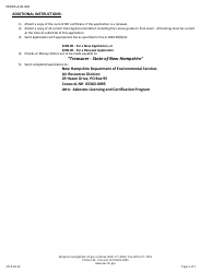 Form NHDES-A-01-010 Application for Asbestos Abatement Supervisor Certification - New Hampshire, Page 3
