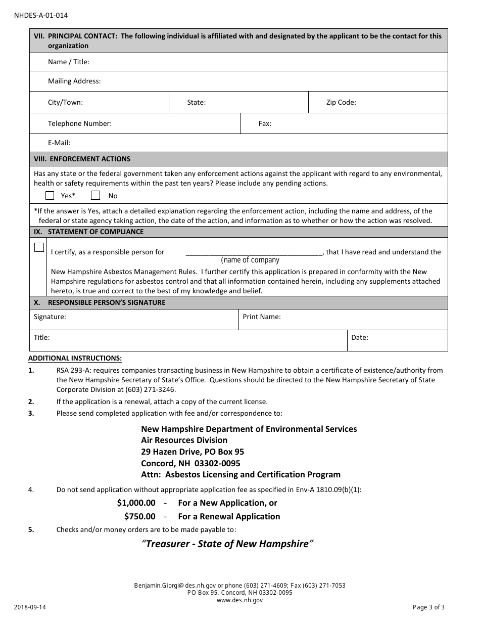 Form NHDES-A-01-014 - Fill Out, Sign Online and Download Printable PDF ...