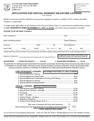 Document preview: Application for Special Resident Milestone Licenses - New Hampshire