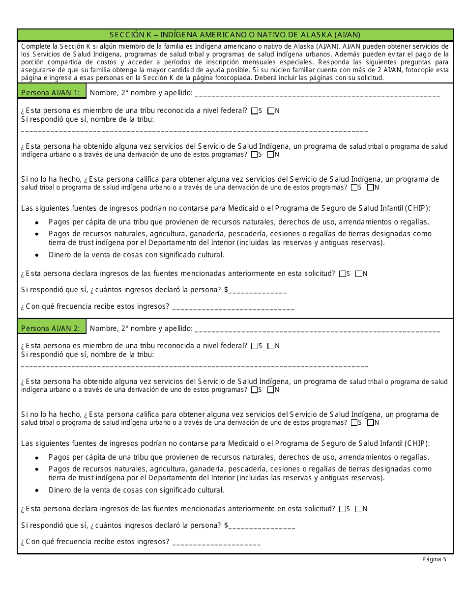 Formulario 800(INSERT) Inserto De Asistencia Medica Para Ninos, Mujeres Embarazadas Y Padres / Parientes Cuidadores - New Hampshire (Spanish), Page 6