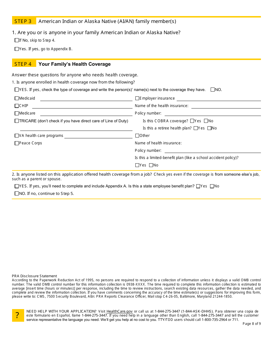 BFA Form 800MA Application for Health Coverage  Help Paying Costs - New Hampshire, Page 10