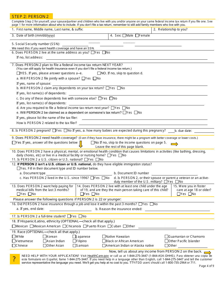 BFA Form 800MA Application for Health Coverage  Help Paying Costs - New Hampshire, Page 6