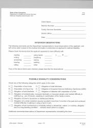 Document preview: Form 177A Interview Observations - New Hampshire