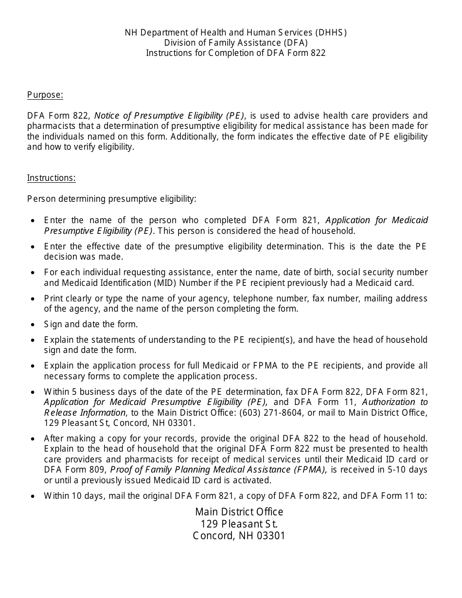 Form 822 - Fill Out, Sign Online and Download Printable PDF, New ...