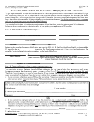 Document preview: DFA Form 474 Attestation and Verification of Food Stamp (Fs) Household Disaster - New Hampshire