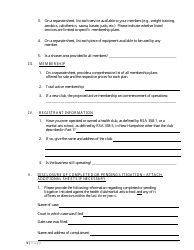Annual Registration Statement for Health Clubs and Martial Arts Schools - New Hampshire, Page 5