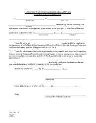 Document preview: Form CPLC152 Partnership or Other Business Organization Certificate of Resolution - New Hampshire