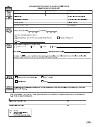 Form A-105 Disaster Relief Request - New Hampshire