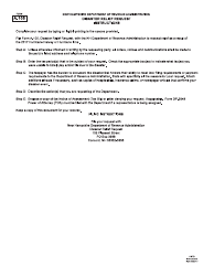Form A-105 Disaster Relief Request - New Hampshire, Page 2