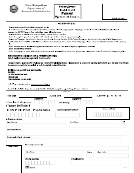 Document preview: Form CD-404 Installment Payment Agreement Coupon - New Hampshire
