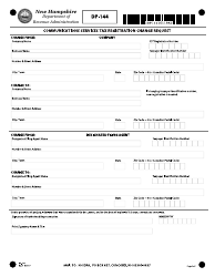 Document preview: Form DP-144 Communications Services Tax Registration Change Request - New Hampshire