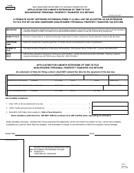 Document preview: Form DP-147 Application for 6-month Extension of Time to File Non-resident Personal Property Transfer Tax Return - New Hampshire