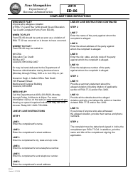Form ED-06 Complaint Form - New Hampshire, Page 2