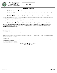 Form MS-50 Treasurer&#039;s Report of Borrowing - New Hampshire, Page 2