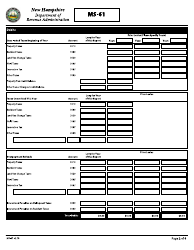 Form MS-61 Tax Collector&#039;s Report - New Hampshire, Page 2