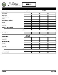 Form MS-61 Tax Collector&#039;s Report - New Hampshire, Page 3