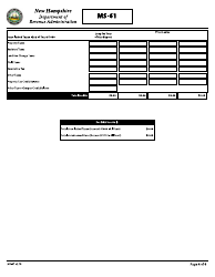 Form MS-61 Tax Collector&#039;s Report - New Hampshire, Page 4