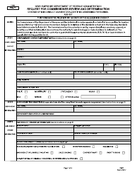 Document preview: Form PA-71 Request for Commissioner Review and Determination - New Hampshire