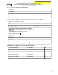 Form PA-47W Community Revitalization Tax Relief Incentive Penalty - Tax Collector&#039;s Warrant - New Hampshire