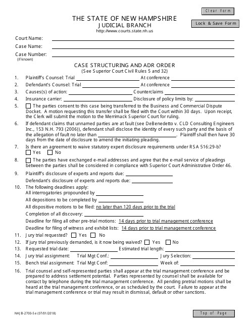 Form NHJB-2700-SE  Printable Pdf