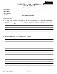 Document preview: Form NHJB-4014-SE Ex Parte Motion - New Hampshire