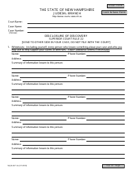 Form NHJB-2671-SE Disclosure of Discovery - New Hampshire