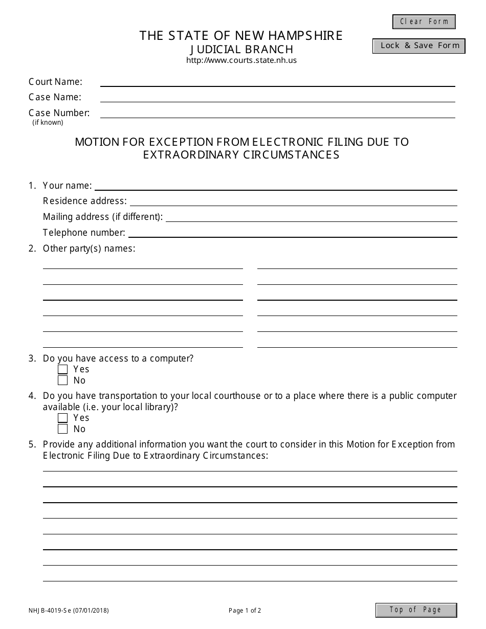 Form NHJB-4019-SE - Fill Out, Sign Online and Download Fillable PDF ...