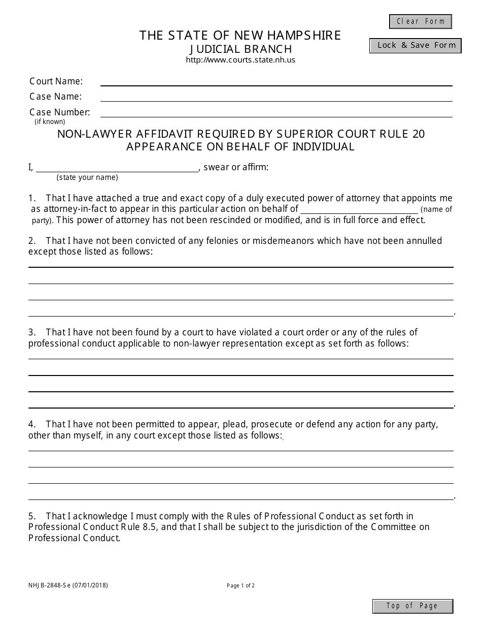 Form NHJB-2848-SE - Fill Out, Sign Online and Download Fillable PDF ...