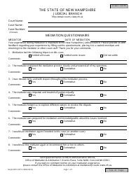 Document preview: Form NHJB-2091-DFPS Mediation Questionnaire - New Hampshire