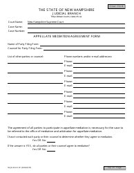 Document preview: Form NHJB-2614-SUP Appellate Mediation Agreement Form - New Hampshire