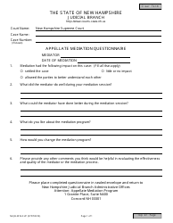 Document preview: Form NHJB-2916-SUP Appellate Mediation Questionnaire - New Hampshire