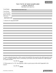 Document preview: Form NHJB-2850-SUP Motion - New Hampshire