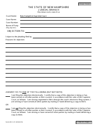Form NHJB-2851-SUP Objection - New Hampshire
