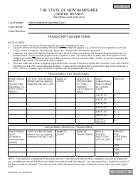 Document preview: Form NHJB-2852-SUP Transcript Order Form - New Hampshire